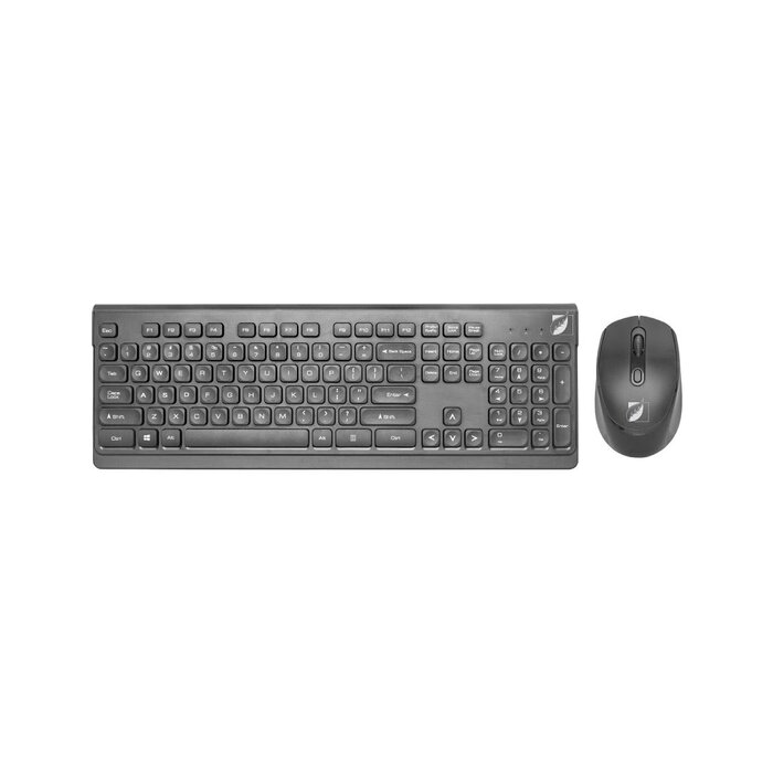 Kit Inalámbrico de Teclado Multimedia y Mouse Negro Green Leaf
