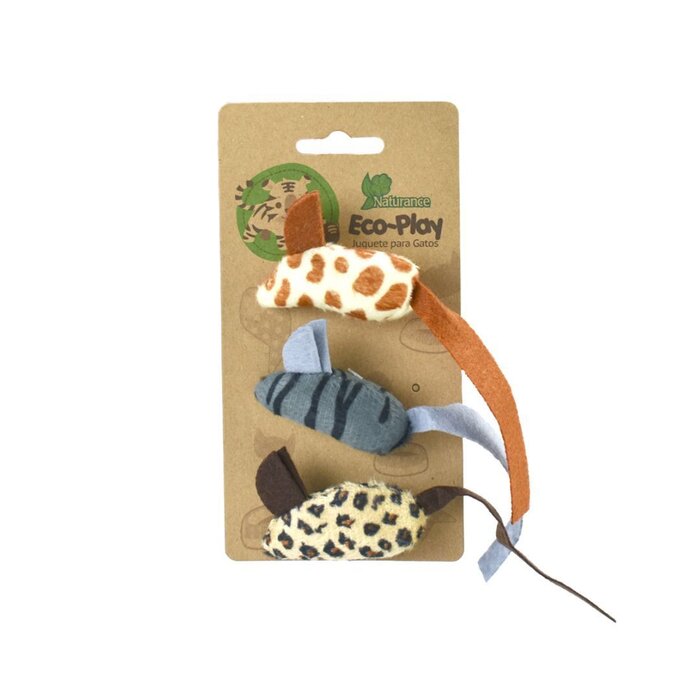 Juguete Ratón Ecoplay 3 pz Fancy Pets