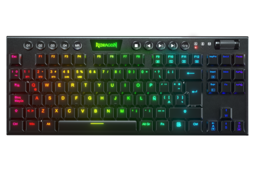 Teclado Gamer Mecánico Negro TKL Horus Redragon K621-RGB