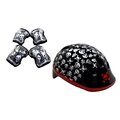 Casco Benotto Child Kit Negro Calavera con Coderas/Rodilleras