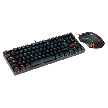 Kit Gamer de Teclado Mecánico TKL y Mouse Griffin Redragon