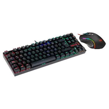 Kit Gamer de Teclado Mecánico TKL y Mouse Griffin Redragon