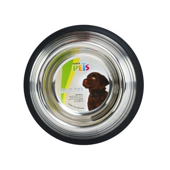 Plato Estriado de Acero 16 oz (454 g) Fancy Pets
