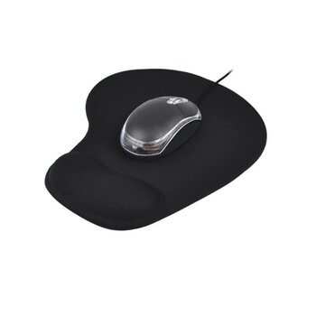 Mousepad Color Negro con Descansa Muñeca