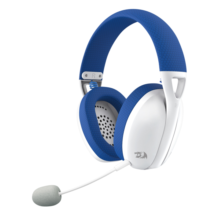 Auriculares Gamer Inalámbricos Blanco con Azul Ire Redragon