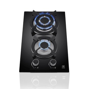 Parrilla de Gas con 2 Quemadores Vidrio Templado- Avera