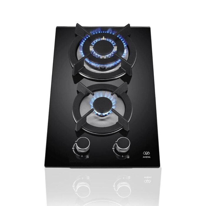 Parrilla de Gas con 2 Quemadores Vidrio Templado- Avera