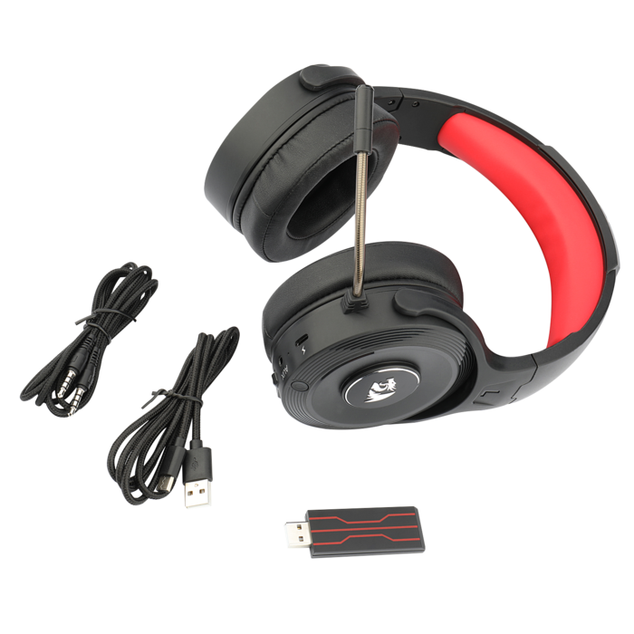 Auricular Gamer Inalámbrico Negro Pelops Redragon H818