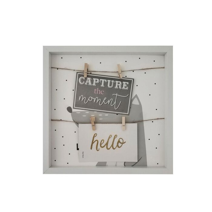 Portarretrato Esparta Blanco con 4 Pinzas Love & Lemons