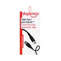 Cable Negro USB aTipo C Duplimax