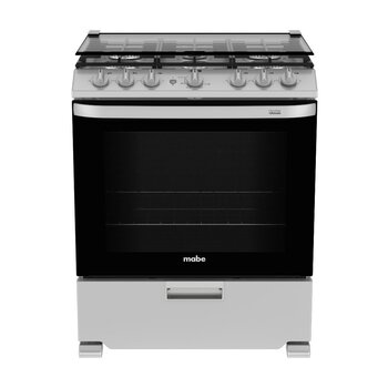 Estufa de Piso 76 cm de Gas LP/Natural Silver Mabe EMH7612JS0