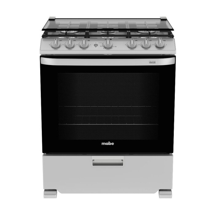 Estufa de Piso 76 cm de Gas LP/Natural Silver Mabe EMH7612JS0