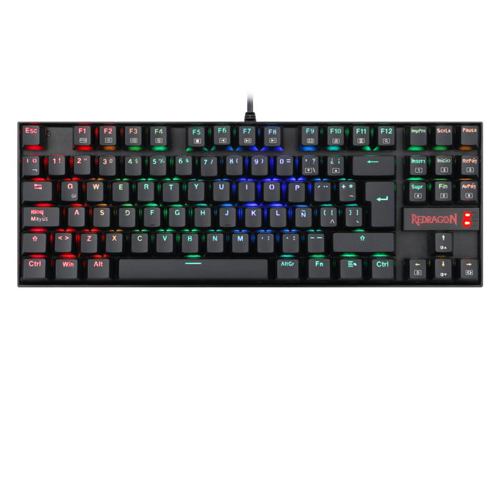 Teclado Gamer Mecánico Negro TKL Kumara Redragon K522RGB