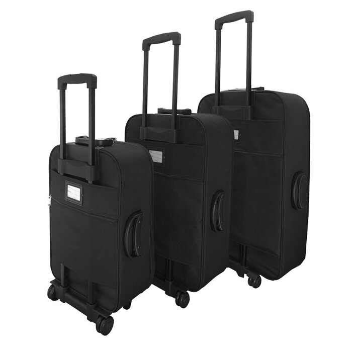 Set de 3 Maletas con Ruedas 20"_ 24" y 28" Color Negro