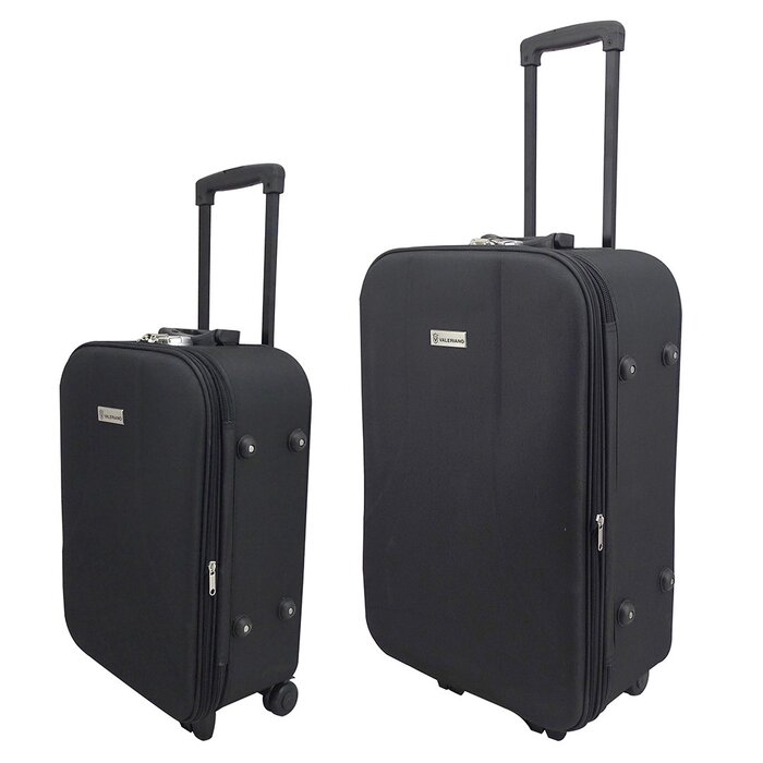 Set de 2 Maletas 20" y 24" con Ruedas Negro