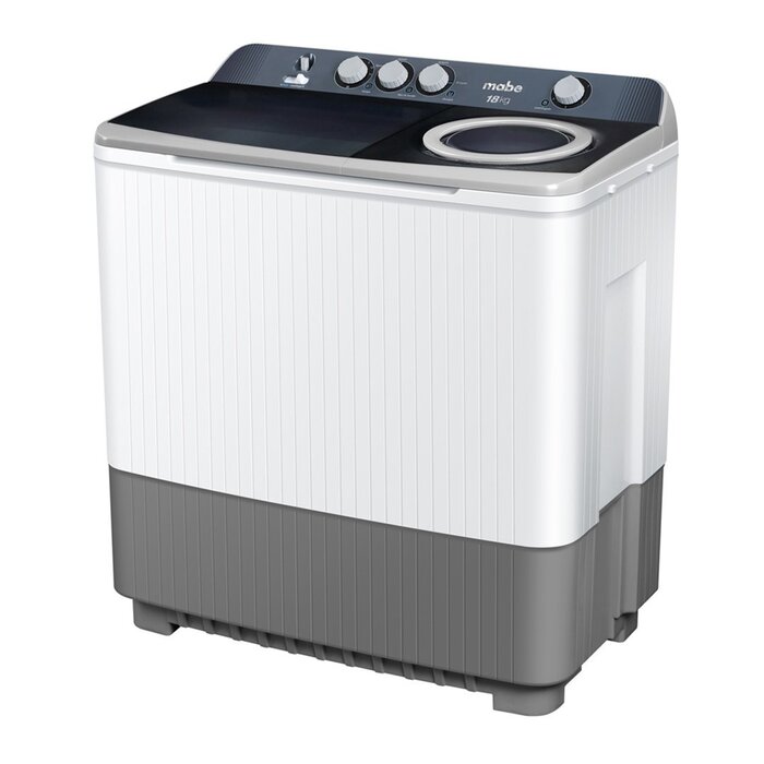 Lavadora Mabe 2 Tinas Plas 18 Kg Bco Gris