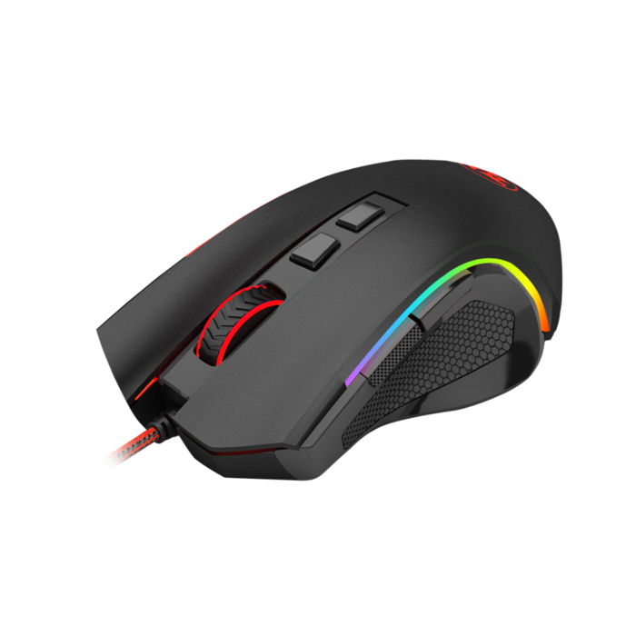 Mouse Gamer Negro DPI 7200 Pixart 3212 Switch Huano Redragon M60