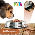Plato Estriado de Acero 24 oz (680 g) Fancy Pets