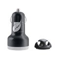 Cargador con Doble Puerto USB para Automóvil Green Leaf negro