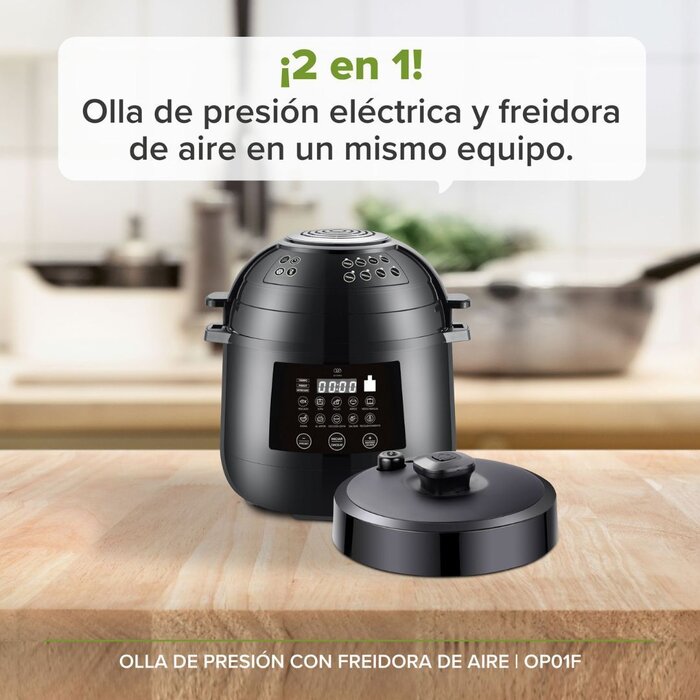 Olla de Presión Eléctrica con Freidora de Aire- Avera