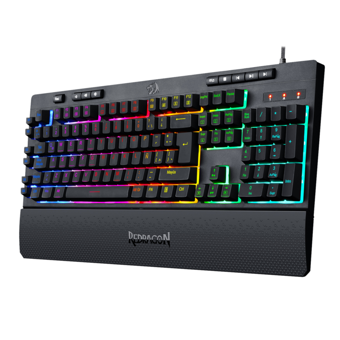Teclado Gamer Membrana Full Size Shiva Negro Redragon