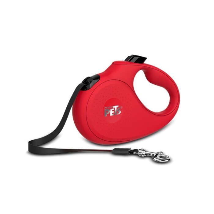 Correa Retráctil Chica Roja Fancy Pets