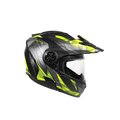 Casco Techx2 Tx-909 Cross/Street Abatible Negro Mate/Amarillo