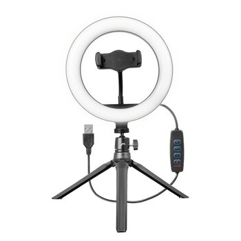 Aro de Luz Led Cálida y Blanca con Tripie