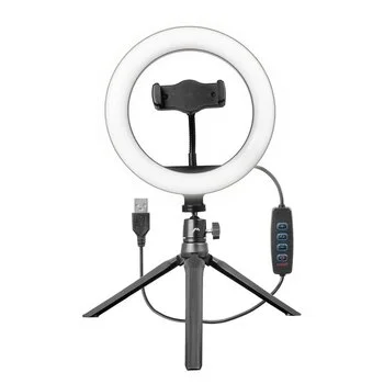 Aro de Luz Led Cálida y Blanca con Tripie
