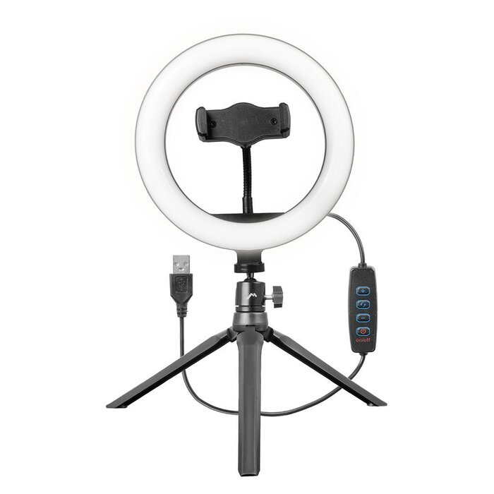 Aro de Luz Led Cálida y Blanca con Tripie