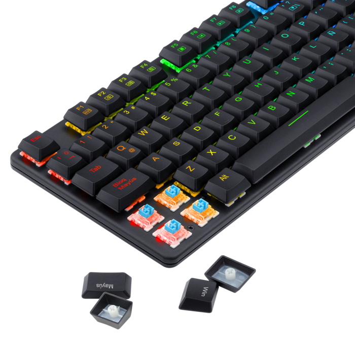 Teclado Gamer Mecánico Negro Full Size Shrapnel Redragon