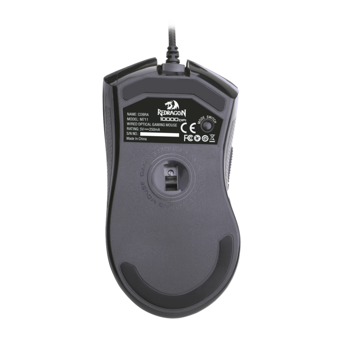 Mouse Gamer Negro DPI 10000 Pixart 3325 Switch Huano Redragon M7