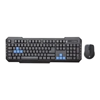 Kit Multimedia de Teclado y Mouse Inalámbrico Green Leaf