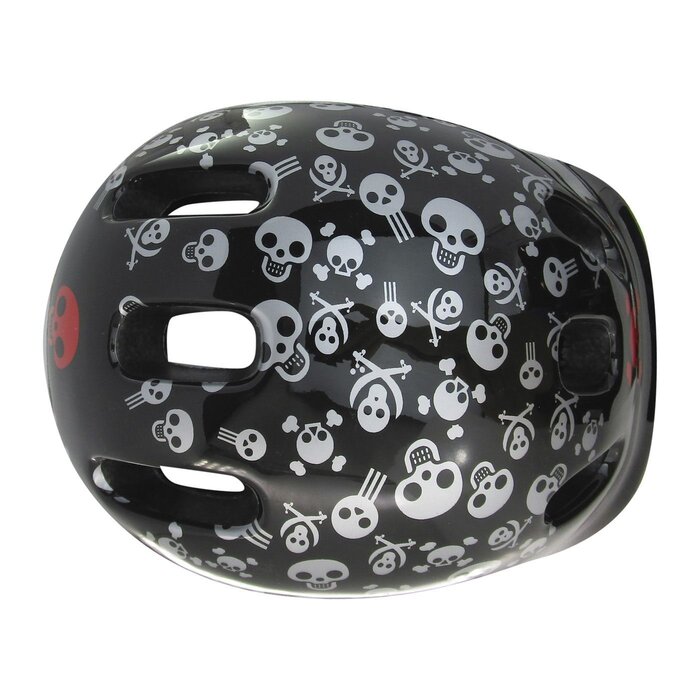 Casco Benotto Child Kit Negro Calavera con Coderas/Rodilleras