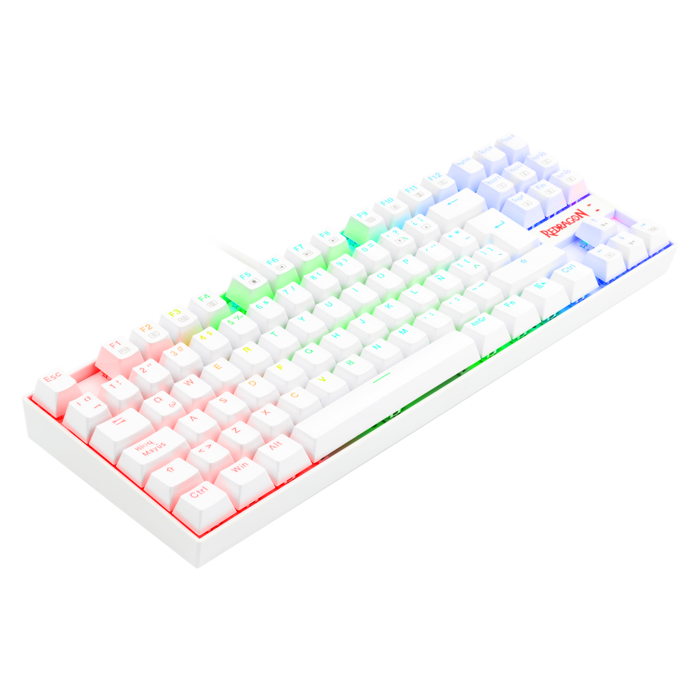 Teclado Gamer Mecánico Blanco TKL Kumara Redragon K552W