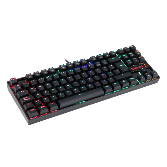Teclado Gamer Mecánico Negro TKL Kumara Redragon K522RGB