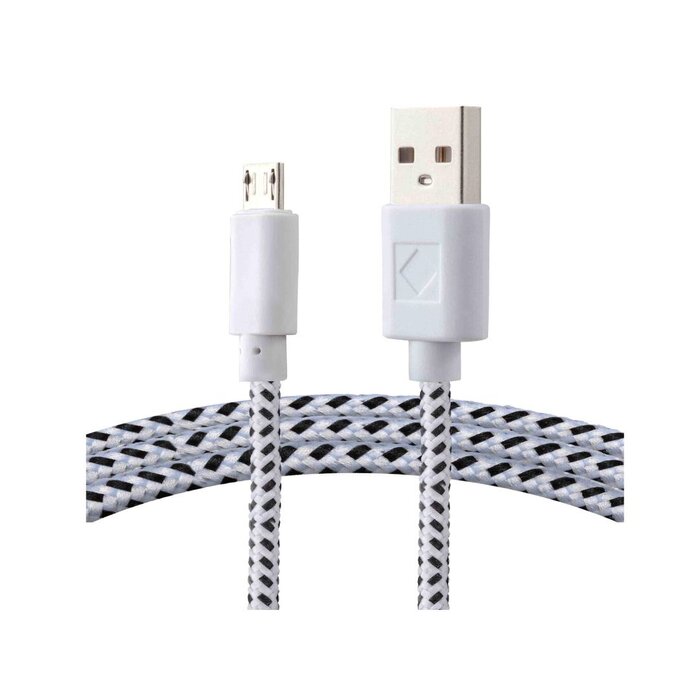 Cable Blanco USB Micro USB Tipo Agujeta con Clip Mitzu