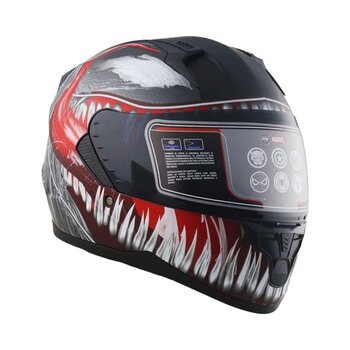 Casco Motociclista Marvel Venom Mate Talla M Edge M83V1.2