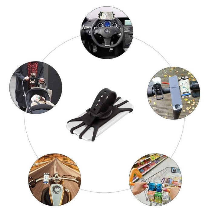 Holder Negro de Goma Elástica 360 Grados Edge ED-A3001