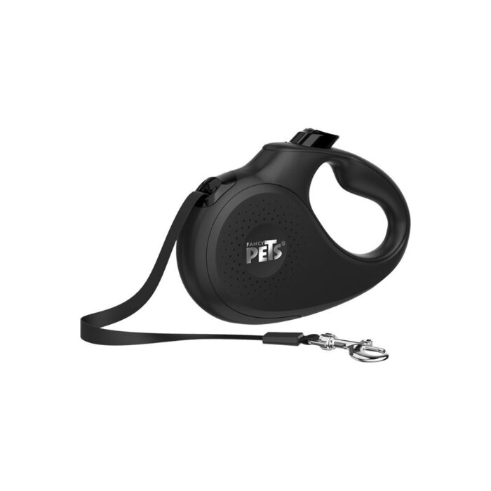Correa Retráctil Grande Negra Fancy Pets