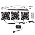 Kit Ventiladores Vorago Game Factor 3 Fans 2 Tiras Led