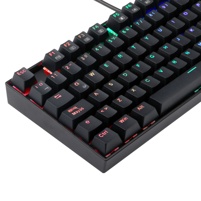 Teclado Gamer Mecánico Negro TKL Kumara Redragon K522RGB