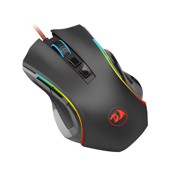 Mouse Gamer Negro DPI 7200 Pixart 3212 Switch Huano Redragon M60
