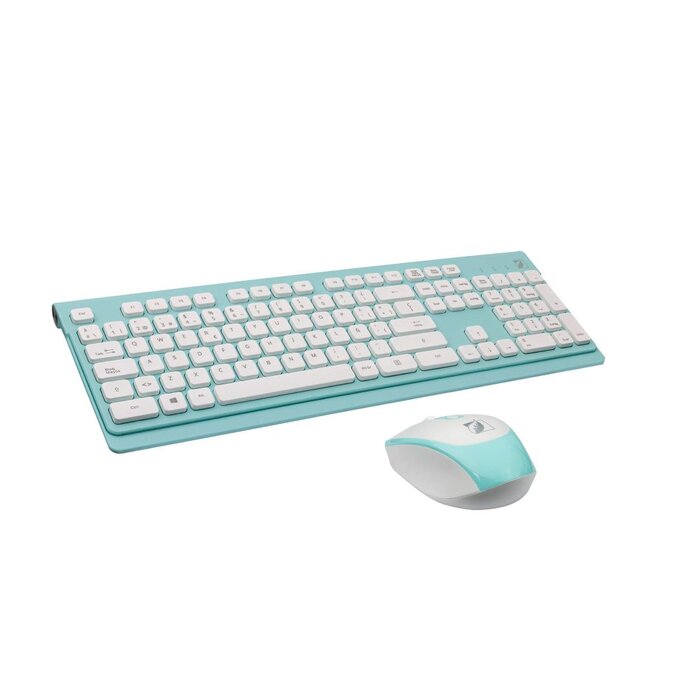 Kit Inalámbrico de Teclado Multimedia y Mouse Azul