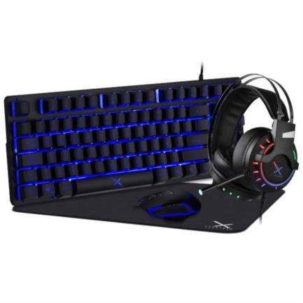 Kit Gamer Stylos Xzeal Starter Teclado/Mouse/Audífonos/Mouse